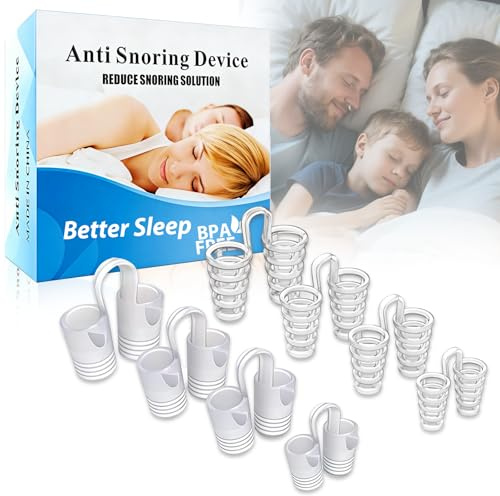 8 Stück Schnarchstopper, Nasenspreizer Besser Atmen, Nasenklammer Schnarchen, Wiederverwendbares Anti Schnarch Nasenclip, Anti Schnarch Gerät, Für Besseren Atmen Nasendilatator und Schlaf