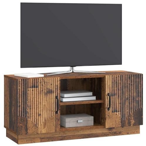 vidaXL TV-Schränk Altholz 102 x 34,5 x 47 cm Holzwerkstoff, Wohnzimmer, Rechteckige Möbel, Moderner Medienstand, Viel Stauraum, Verstellbare TV-Konsole, Wohnkultur