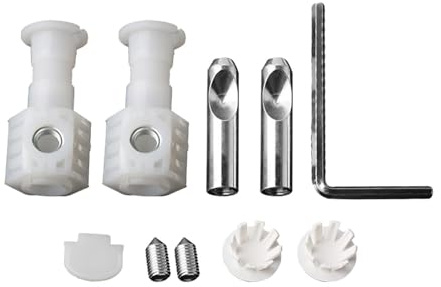 TWISAXC Kit de fixation complet pour cuvettes de WC suspendues : vis et boulons de réparation pour une installation facile et durable.