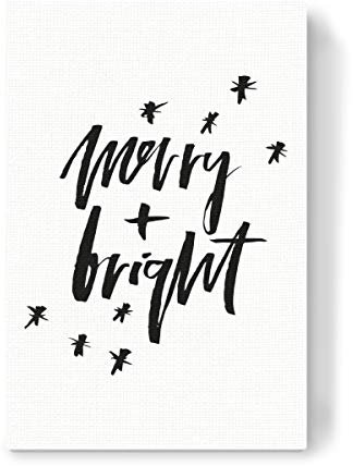 artboxONE Leinwand 30x20 cm Schwarzweiß Merry & Bright 2 von Planeta444