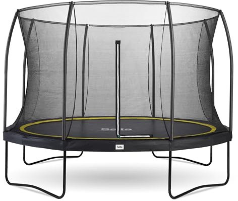 Salta Comfort Edition – ⌀183/213/251/305/366/396/427cm - TÜV geprüft – Schwarz/Grün/Pink - rundes Outdoor Trampolin, Gartentrampolin - Set mit Sprungmatte, Sicherheitsnetz, Federn, Randabdeckung
