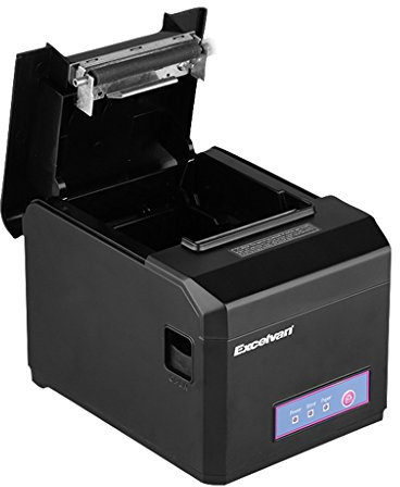 ExCELVAN Auto-Cut USB COM Internet (100M) Ethernet Port Serie Andriod&IOS Windows&Linux Support schwarz
