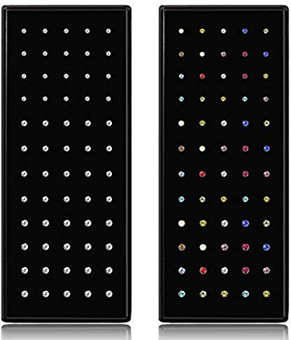 Milacolato 60-120pcs Edelstahl Piercing Nasen für Damen Mädchen Nase Ringe Piercing 22G 1.5mm 2mm 2.5mm