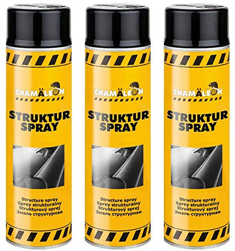 Chamäleon Strukturlack Schwarz 1 x 500ml Kunststoff Stoßstangenspray Bumper Struktur Spray für Kunststoff (3)