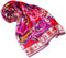 Lorenzo Cana - Luxustuch Frauen Seidentuch Tuch XL Satin Seidensatin Schal 110 cm x 110 cm reine Seide aufwändig mehrfarbig bedruckt Rottöne 8904777