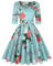 MINTLIMIT Women's 1950s Sweetheart Vintage Dresses Audrey Hepburn Style Party Dresses,3/4 Sleeve_B,Small