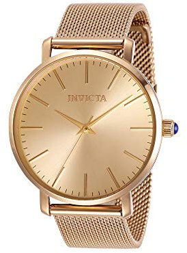 Invicta Angel Orologio da Donna in acciaio inossidabile con movimento Quarzo - 38mm, Oro Rosa