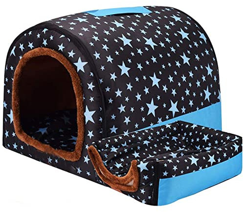 Haustierbett, Großer Hund Hundehütte Winter Warm halten Waschbar Innen Luxus Hundehütte Vier Jahreszeiten Hundehöhle Iglu,G,XXL92*68 * 72cm