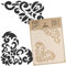 NAKLEO Malschablone für Handwerk A5 15x21cm, Ecken Bordüre Ornament Muster, Wiederverwendbare Kunststoff DIY & Scrapbooking Zeichenschablone, Decoupage Kunst Vorlage, Wand Stoff Möbel Holz