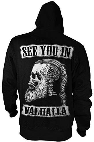 See You IN Valhalla Herren Hoodie | Thor | Vikings Shirt | Ragnar | Rising | Walhalla | Wodan | Wikinger | Valknut | Odin | Männer Kapuzen-Sweatshirt | Pullover