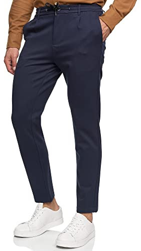 JEFF Herren Dyer Stoffhose mit 4 Taschen | Stretch Hose Herrenhose für Männer Navy, S