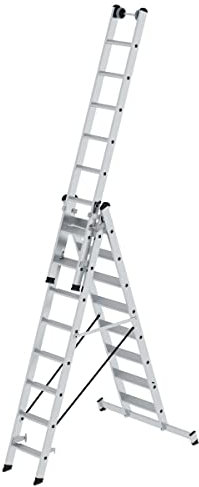 Stufen-Mehrzweckl. Alu.Stufen 3x8 gerif.Arbeits-H.b.ca.6900mm Traversenbr.1200mm