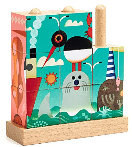 Djeco 31913 Rompecabezas Puzz-Up Sea Geschicklichkeitsspiele, bunt