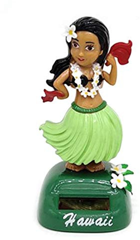 Merting Hawaienne Voiture Décoration,Danseuse Voiture, Figurine Solaire Dansante, Danseuse Décoration De Danse Jouet Bureau Fournitures Maison Intérieure