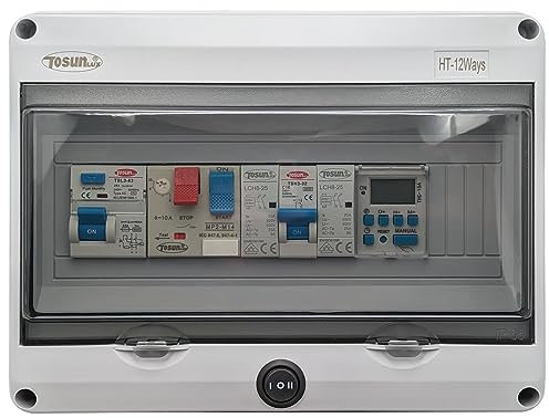 Cuadro Eléctrico Básico Completo para Piscina | Solo Motor | Contactor para Motor y Clorador | Bomba de Agua 0,5CV 2,5-4A