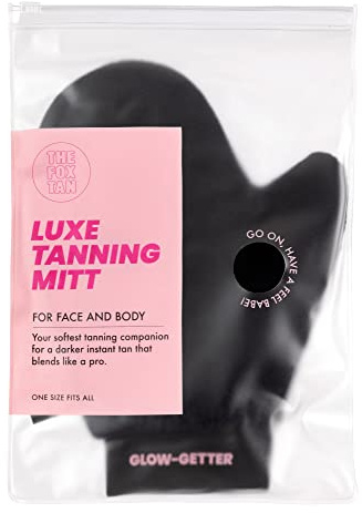 The Fox Tan - Handschuh für Selbstbräuner - Luxe Velvet Tanning Mitt - für regelmäßige, streifen- und fehlerfreie Bräune, wiederverwendbar, Einheitsgröße