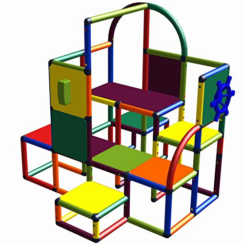 move and stic Henry Spielturm Klettergerüst Kletterturm Adventure Tower Outdoor mit Telefon und Lenkrad 6461