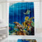 Rideau de Douche Bleu anti moisissures de Joli motif d'aquarium | Rideau Salle de Bain Tissu étanche 180x200 à Conception Unique | Tissu Robuste à Couleurs Vives idéale Rideau de Douche pour Baignoire