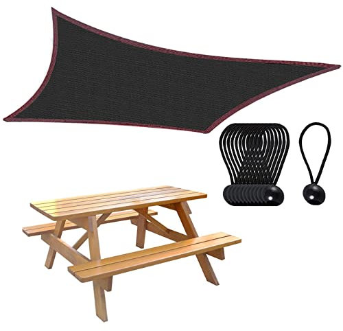 Voile d'ombrage rectangulaire anti-UV - Blocage UV, parasol, pare-soleil pour patio, jardin, plage, parc, garage, sable Ximan