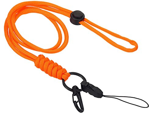 PATIKIL Hals Schlüsselband mit Haken Badge Schlüsselbänder Einstellbare Lang Riemen Ausweis Halterung Schlüsselketten für Badge Halterungen Orange