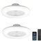 Joparri 2x Ventilatore da Soffitto con Luce e Telecomando, 80W Smart LED Dimmable Ventilatori da Soffitto 3 Light Color Change e 6 Velocità Della Ventola per Camera da Letto Soggiorno