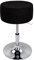 XGANGM Velvet Hockerbezug Rund Durchmesser 33.5cm H17cm Rund Barhocker Hussen Bezug stuhlhussen barhocker rund Stretch Stuhlbezug Schonbezug Protector für Home Büro Bar,Schwarz,2PCS 34x14cm
