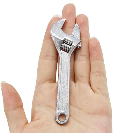 KZNKZN 1Pcs Mini Multifunction Metal Adjustable Spanner, 4 inch Portable Small Steel Spanner Jaw Wrench Hand Wrench Tools for Industry and Auto Repair