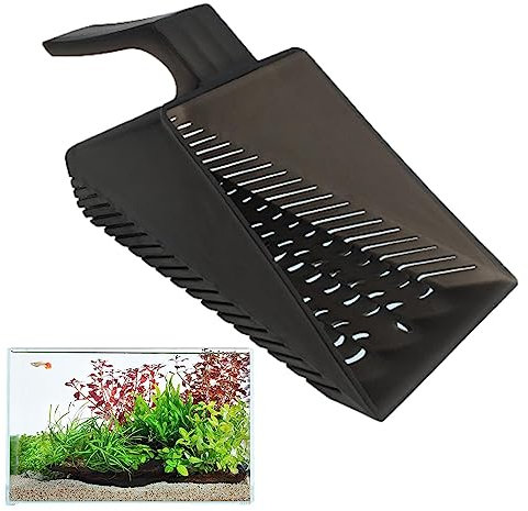 Facynde Sandsieb, Aquarium-Kiessieb, Schaufel, Sandschaber, Gartenpflanz-Eckschaufel, Schlammboden, Sandreiniger, Terrarium, Aquarium, Haustierzubehör, Werkzeuge