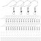 WLLHYF Silber Ohrring Haken, 100 Stück/50 Paar Ohrhaken Fischhaken 300 Stück Legierungs-Ohrring-Schmuckherstellungs-DIY-Kit mit 100 Biegeringen und 100 Stück Durchsichtigen Silikon-Rückenstoppern