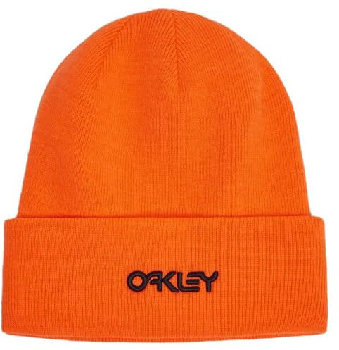 Oakley Herren B1b Logo Beanie-Mütze, Neon-Orange, Einheitsgröße