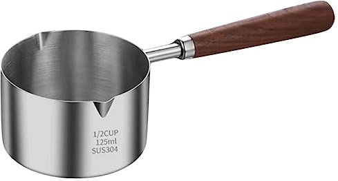 GOOHOCHY Small Pot with Oil Soup pan shabu shabu Pot Oil Boiler Pot Saucepan with Pour spout Cooking Pot Ramen Pot Oil Boil Container Milk Warmer Pot take a Bath Stainless Steel Japan