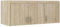 BROMARKT Kuba Kleiderschrank Klein - Oberschrank Für Kleiderschrank - Garderobe Zubehör - Aufsatzschrank Für Kleiderschrank Kuba - Stauraum - 133x55 cm - Sonoma Eiche