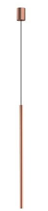 Licht-Erlebnisse Hängelampe Metall inkl. LED G9 Ø 2,5 cm schmal H: max. 205 cm verstellbar in Kupfer matt Modern Pendelleuchte Wohnzimmer Esszimmer Küche