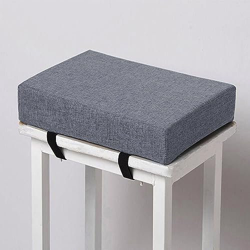 Waigg Kii Stuhl Sitzkissen rutschfest Esszimmerstuhl Pads Kissen, Lange Stuhl Stuhl Hocker Sitzkissen waschbar Stuhl Pads für Haus Garten Büro (30x40x8cm,Dunkelgrau)