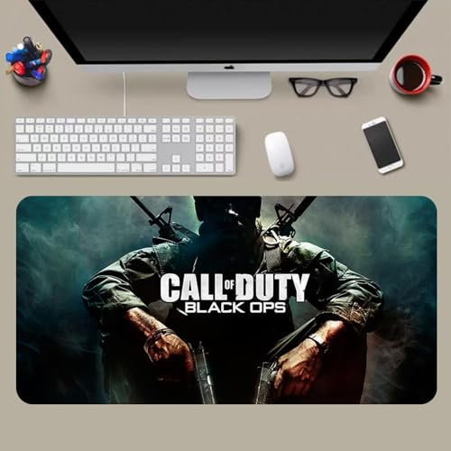 GLPMZANB Call of Duty Spiel-Mauspad, wasserdicht, professionell, XXL, PC-Schreibtischunterlage, Tastatur- und Mauszubehör, verlängerte, rutschfeste Gummiunterseite, Mauspad (O15)