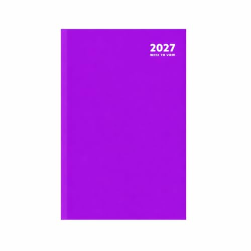 Sixstore Wochenplaner 2026, Format A5, Farbe, fürs Büro, mit Marker, wöchentlich, 2026, Modefarbe, A5, WTV, jährlich (lila)
