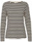 fransa FRMYE Damen Longsleeve Langarmshirt Basic Shirt Rundhals Streifen Slim fit, Größe:M, Farbe:Black Mix (200115)