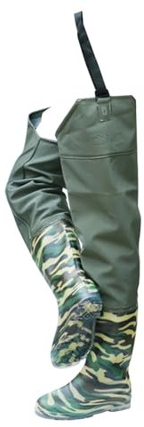 Waders Cuissardes Légères en PVC pour Hommes Et Femmes Bottes De Wading Imperméables pour La Chasse À La Pêche Bottes De Pluie Antidérapantes pour L'extérieur(48 EU)