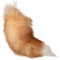 therian Tail 15,75 -Zoll fuchsschwanz Fox Schwanz Tier Schwanz zotteligen Kunstfell Schwanz realistische Fuchs Schwanz Schlüsselbund Dekorative Therian Schwanz für Handtaschen Cosplay, Gold