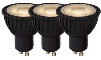 LUCIDE MR16 - Led Lampe - Ø 5 cm - LED Dim. - GU10-3x5W 3000K - Schwarz - Set von 3