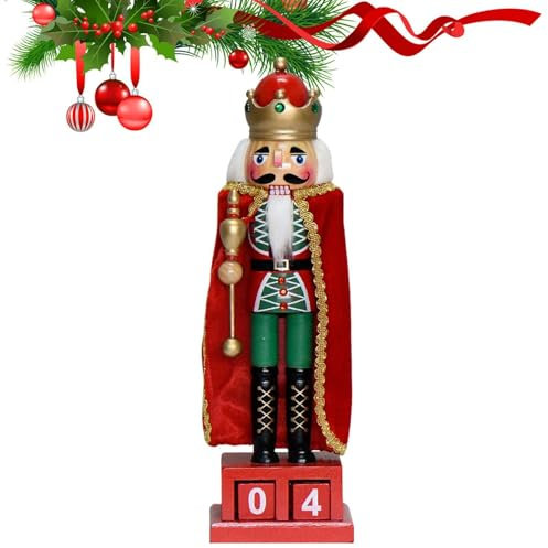 Nutcracker Calendar - Wooden Nutcracker Decoration, Nutcracker Advent Calendar | Wooden Nutcracker Advent Calendar, Christmas Decorations, Nutcracker King For Chim