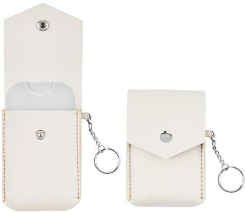 Hennaja Händedesinfektionsmittel-Spray-Etui, Händedesinfektionsmittel-Halter, Reißverschlusstasche, niedliches Mode-Accessoire mit Karabinerhaken für Glühnebel und Power-Nebel, 300 ml, 1-weiß, 1 Pack