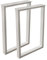 Tischbeine aus industriellem Rohr, Metall, robuste Stahl-Schreibtischbeine für DIY-Möbel, Ess- und Couchtische, Werkbankbeine, weiß, 50 cm x 60 cm
