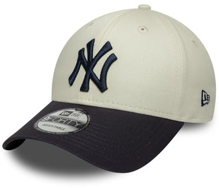 New Era Side Script 9Forty Adjustable Cap NY Yankees Beige Dunkelblau, Size:OneSize