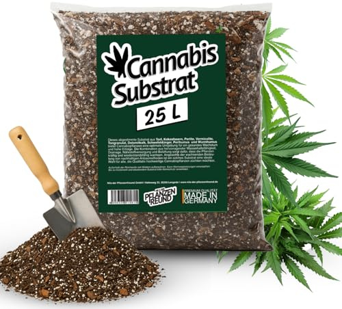 Nils der Pflanzenfreund® Cannabis Erde (25 L) – Grow Erde für Hanfpflanzen, Cannabis Substrat Indoor, Hanferde für kräftige Wurzeln, nährstoffreich & ohne Schädlinge