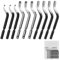 Flintronic 10Pcs Deburring Blades, Aluminum Alloy Hand Deburring Blade, Replacement Deburring-Knife Deburred Tool for 3D Prints Pipe, Plastic, Copper, PVC, Steel (4 BS1010, 3 BK3010, 3 BS1018)
