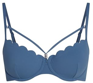 Hunkemöller Wattiertes Bügel-Bikinioberteil Scallop - Blue Horizon - 70F
