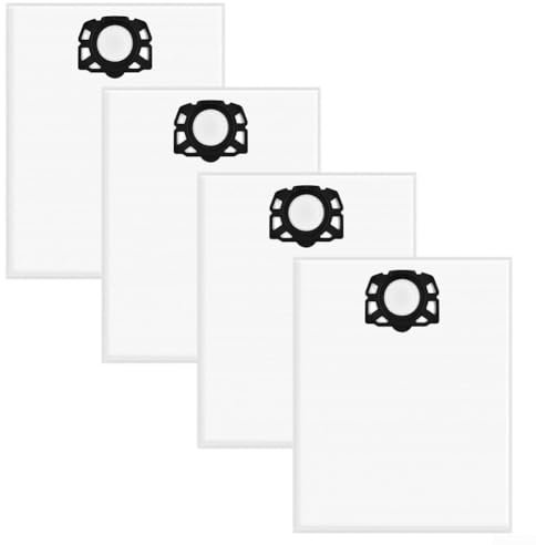 Lot de 4 sacs d'aspirateur pour Karcher WD4, WD5, WD6, MV4, MV5, MV6, WD5P, WD6P, KFI 487 en tissu non tissé