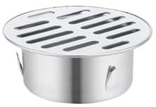 TUANZUN Bodenablauf Edelstahl,Duschablauf Bodenablauf 50mm-200mm Edelstahl Balkonentwässerung Dach Runde Bodenablaufabdeckung Regenrohrkappe Abflussrohr Bodenablauf(110mm)