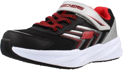 Skechers Unisex Children's Microspec Tread Shoes, Bksr Black Silver, 3 UK